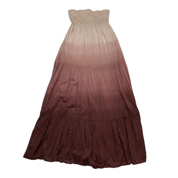 Mossimo Size Small Shades of Brown Ombre Long Maxi Dress Skirt Removable Straps - Picture 4 of 15